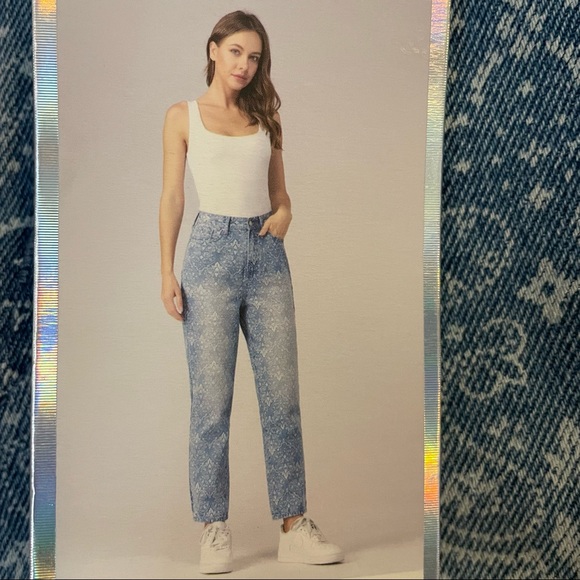 NEW Simple Society Womens Bandana Jeans Size 9/29 SUPER HIGH RISE Light Wash - Picture 6 of 7